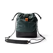 點子包【icleaxbag】山系漫遊小廢包 側背包 斜背包 防潑水束口包 都會工裝風 真皮墊肩 人氣 台灣製造 蒼青色