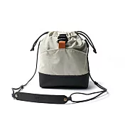 點子包【icleaxbag】山系漫遊小廢包 側背包 斜背包 防潑水束口包 都會工裝風 真皮墊肩 人氣 台灣製造 米白色