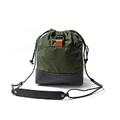 點子包【icleaxbag】山系漫遊小廢包 側背包 斜背包 防潑水束口包 都會工裝風 真皮墊肩 人氣 台灣製造 軍綠色