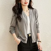 【MsMore】 針織衫小香風法式別緻小外套# 125719 FREE 灰色