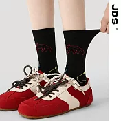 【JDS設計襪】精梳棉塗鴉設計襪  * 困呆呆喵/黑色