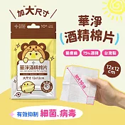 華淨醫材-大尺寸酒精棉片12cmX12cm-10片/袋