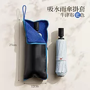 吸水雨傘掛套 折疊傘收納包 雨傘袋 藍色