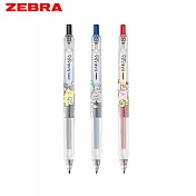 ZEBRA 限量懶懶動物 SARASA CLIP 鋼珠筆0.5三色組