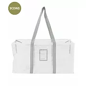 日本3COINS 無印風格透明兩用肩背手提80CM超大搬家扛貨收納袋