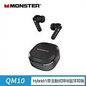 MONSTER Hybrid六麥主動式降噪藍牙耳機(MON-QM10) 黑色