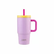 Oasis 雙層真空保溫吸管隨行杯 700ml - 泡泡糖粉