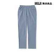 【MUJI 無印良品】兒童彈性內起毛合身褲 110 煙燻藍