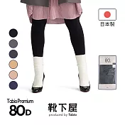 Tabio靴下屋〈80丹 Premium褲襪〉 M-L 12 黑色