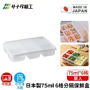 【日本SANADA】日本製6格75ml分隔保鮮盒