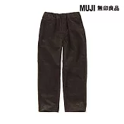 【MUJI 無印良品】兒童彈性燈芯絨寬鬆舒適褲 110 深棕