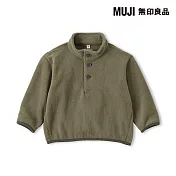 【MUJI 無印良品】幼兒刷毛套衫 80 卡其綠