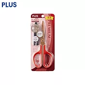 PLUS 限定30度弧線剪刀(鈦+3D 凹面不沾膠)復古色系  復古紅