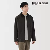【MUJI 無印良品】男吉貝木棉混燈芯絨領工作外套 XL 深灰