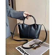 O-ni O-ni全新品精選優質頭層牛皮貝殼輕量級大容量百搭多功能托特包(品質保證)(bag-6153) 黑色