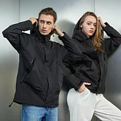 【KISSDIAMOND】G-Pro超能抗風雨輕量極鋒衣(KDFJ-2518) XL 黑色