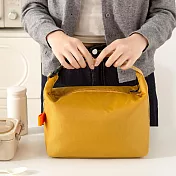 E.City_日系手拎卡扣便當包提袋 黃色