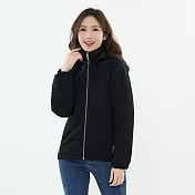 【遊遍天下】女款防水防風無車縫保暖羽絨外套 3XL 黑色