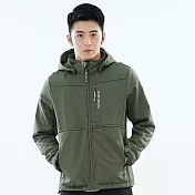【遊遍天下】男款GlobeTex防水防風保暖刷毛軟殼外套(GJ23047) 5XL 夜幕綠