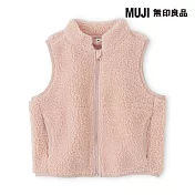 【MUJI 無印良品】幼兒絨毛刷毛背心 80 淺粉