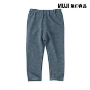 【MUJI 無印良品】幼兒高腰彈性內裏刷毛褲 80 藍色