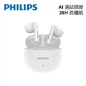 PHILIPS 美聲長續航無線藍牙耳機-TAT1139 白
