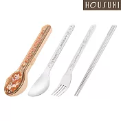 【HOUSUXI舒希】迪士尼系列-316不鏽鋼餐具三件組-A3(任選) 奇奇蒂蒂