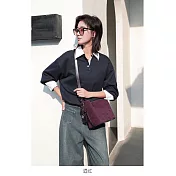 O-ni O-ni全新品精選優質頭層牛皮高級磨砂麂皮輕盈百搭蝴蝶結款大容量水桶包(品質保證)(bag-6158) 酒紅色