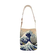 【素包包】斜背包 好收納浮世繪葛飾北齋休閒小斜跨包側背袋(75040)