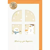 【日本Wa-Life】冬限定｜窗景留言卡片 ‧ 雪人