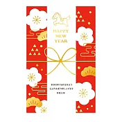 【日本Wa-Life】私製年賀金箔明信片3入 ‧ 梅水引馬