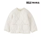 【MUJI 無印良品】兒童可水洗鋪棉撥水加工刺縫外套 110 象牙白