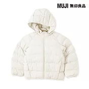 【MUJI 無印良品】兒童可水洗鋪棉撥水加工附帽外套 110 象牙白