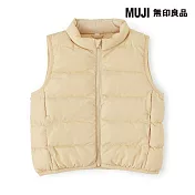 【MUJI 無印良品】幼兒可水洗鋪棉撥水加工背心 80 淺黃