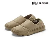 【MUJI 無印良品】撥水加工腳跟可踩鋪棉便鞋 24cm 駝色
