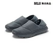 【MUJI 無印良品】撥水加工腳跟可踩鋪棉便鞋 24cm 灰色