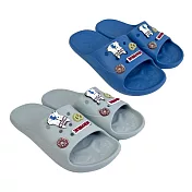 【Kusuguru Japan】日本眼鏡貓 洞洞鞋 輕量防水雲朵厚底拖鞋 附鞋扣-NEKOMARUKE貓丸款 -灰色M號