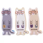 【Kusuguru Japan】日本眼鏡貓 清潔海棉 療癒的家事系列造型海綿刷三件組-NEKOMARUKE貓丸款 -單一款式