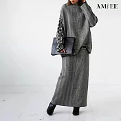 【AMIEE】毛衣針織衫半身裙兩件套(KDAQ-457) FREE 圖色