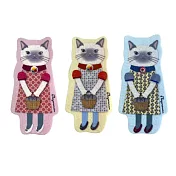 【Kusuguru Japan】日本眼鏡貓 清潔海棉 療癒的家事系列造型海綿刷三件組-鈴蘭堂 Parlor -幻彩款