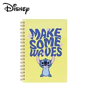 【日本正版授權】史迪奇 B6 方格筆記本 日本製 - 黃色款