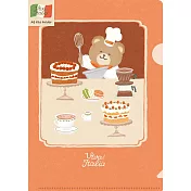 【日本Wa-Life】小廚房Viva Italia 資料夾A5 ‧ 甜點小熊主廚