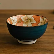 【日本野田】美濃燒｜木蓮 陶瓷飯碗11.5cm ‧ 赤