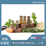 【Blueseeds 芙彤園】限定優惠-滾珠精油2盒(共10入滾珠)療癒、放鬆、提神