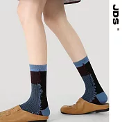 【JDS設計襪】精梳棉塗鴉設計襪   未眠黑夜 藍黑