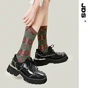 【JDS設計襪】精梳棉塗鴉設計襪   霧島春頌 棕色