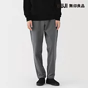 【MUJI 無印良品】男防風內起毛彈性錐形褲 S 深灰
