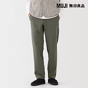 【MUJI 無印良品】男防風內起毛彈性錐形褲 S 深摩卡棕