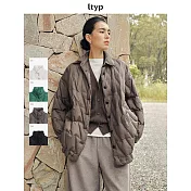 ltyp旅途原品 95白鵝絨輕薄羽絨服女冬季長款襯衫領羽絨外套 M L  M 薑餅咖