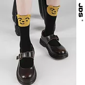 【JDS設計襪】卡通可愛粗眉小熊    黑色